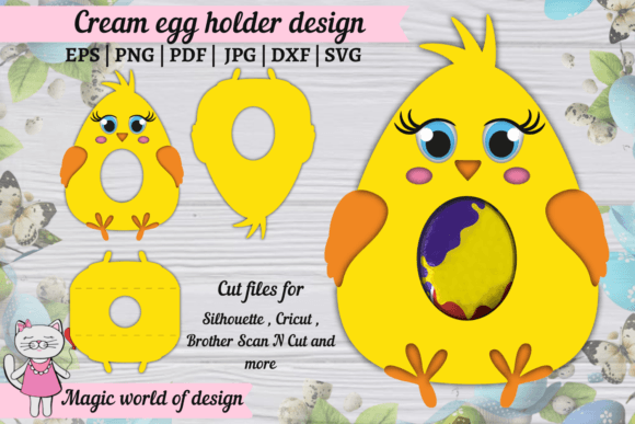 Download Chicken Easter Egg Holder Design SVG - Easter Collection