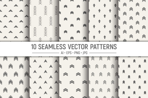 Download 10 Seamless Geometric Arrows Vector Patt - Seamless geometric Collection