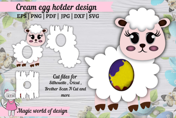 Download Easter Sheep Creme Egg Holder Design SVG - Easter Collection