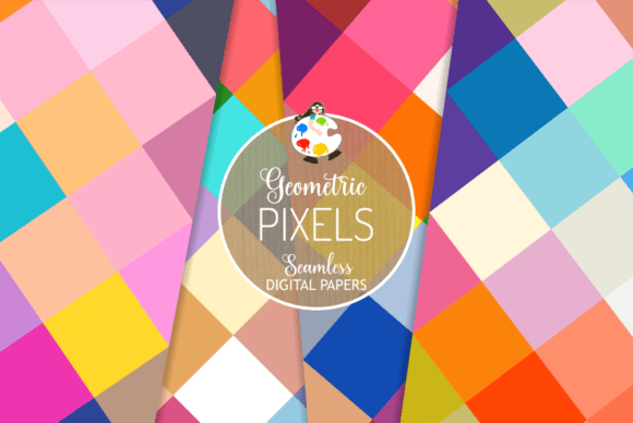 Download Pixels - Seamless Geometric Patterns - Seamless geometric Collection