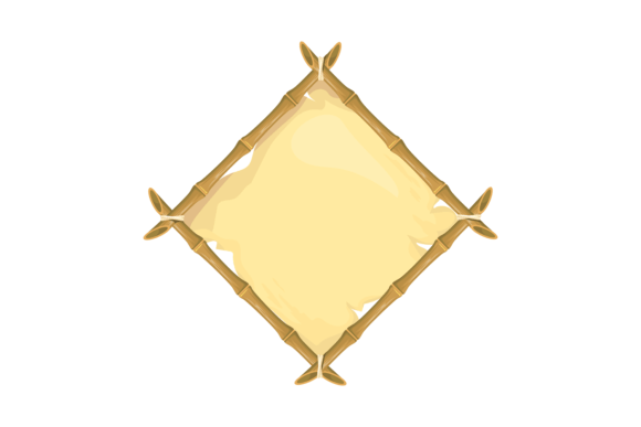 Download Bamboo Plate. Jungle Frame for Sign Luau - Luau Collection