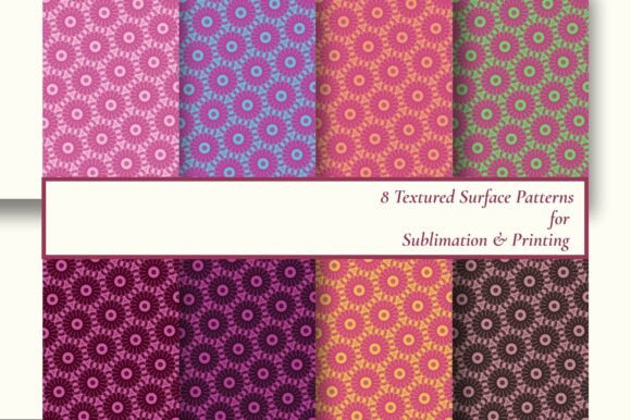 Download 8 Seamless Geometric Floral Patterns - Seamless geometric Collection
