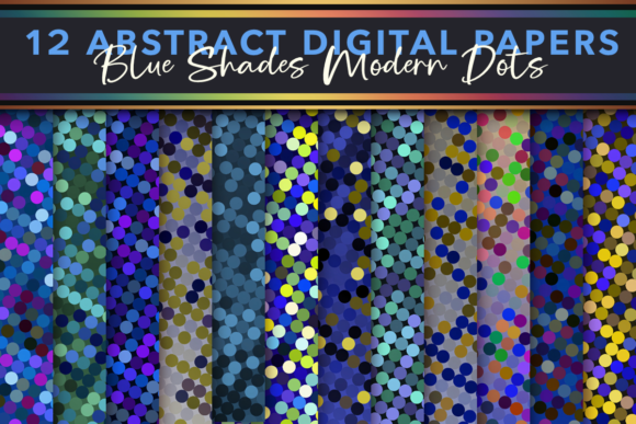 Download Blue Wallpaper Modern Polka Dots Papers - Premium Bundle