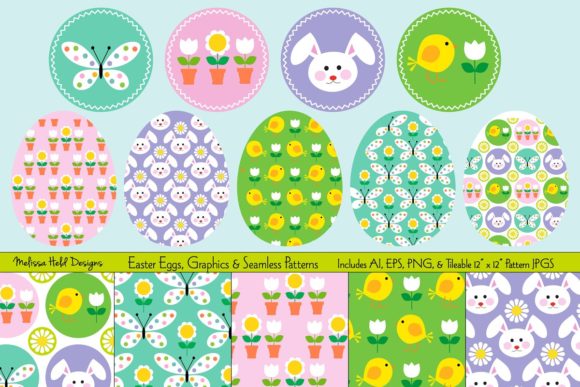 Download Easter Eggs, Graphics, &amp; Seamless Patter - Easter Collection