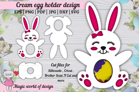 Download Bunny Rabbit Easter Egg Holder Design SV - Easter Collection