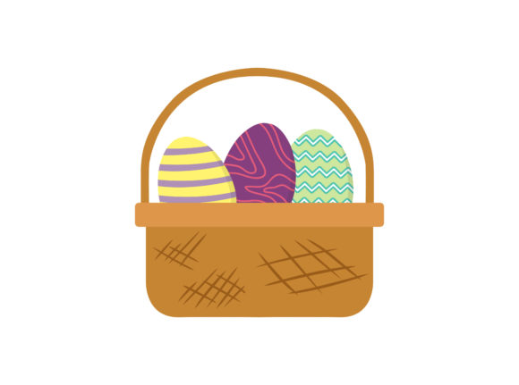 Download Easter Basket Eggs Vector Illustration - Easter Collection