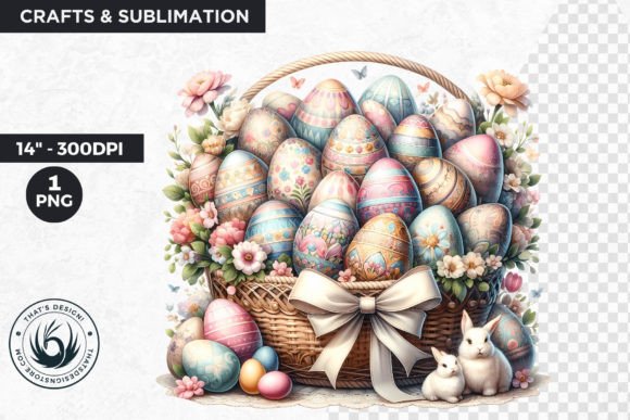 Download Easter Basket Eggs Clipart - Easter Collection